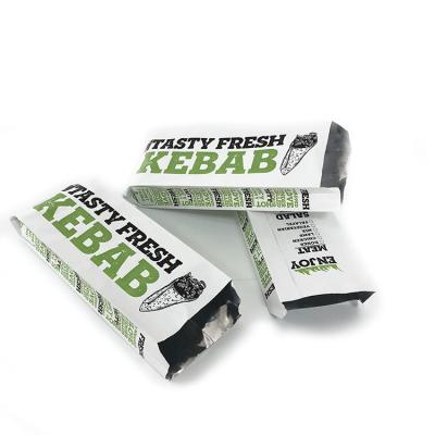 China Burger King Packaging Kraft Aluminum Foil Fast Food Biodegradable Bags Take Away Custom Kebab Bag for sale