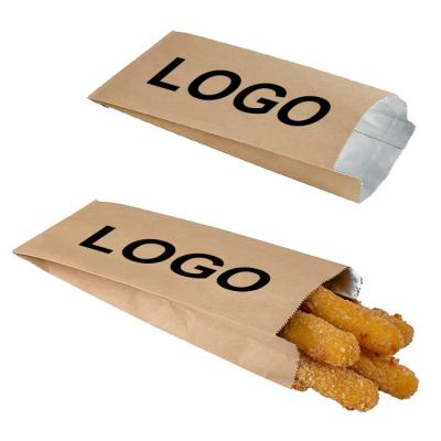 China Biodegradable BBQ Chicken Outlet Lined Hot Dog Greaseproof Sleeves Squeeze Aluminum Foil Kebab Kebab Bag for sale