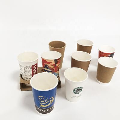 China Biodegradable Custom Printed Disposable Recycle 6oz 8oz 9oz 10oz 14 oz 16oz Single/Double Hot Coffee Wall Ripple Paper Cups With Logo for sale