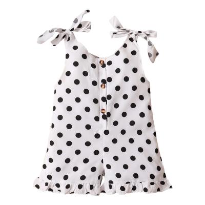 China Sling Dot Prints Lovely Baby Bodysuit Baby Clothes 18 Months Babies Summer Sling Dot Bodysuit Bodysuit 24 Months Baby Bodysuit White Sleeveless for sale