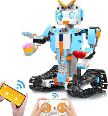 China DIY TOY Building Block RC Robot Toys Kits , Remote and APP Control Robot Break Engineering Set Kits PULL BACK Building Toys for Children for sale