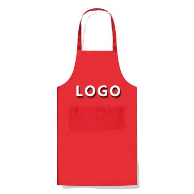 China Competitive Price Custom Kitchen Aprons Custom Contrast Color For Cooking / Cleaning / Custom Housework Apron With Printed Logo for sale