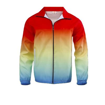 China Wholesale Breathable Mens Anorak Hoodie Jacket Custom Made Gradient Anorak Jacket With Printing Logo For Men&women Outdoor Runner Jacket for sale