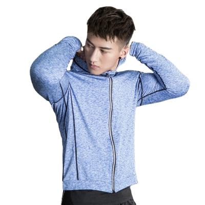 China Hotsale breathable running sports jacket with reflective zipper gym sports wear for men&women gym fitness jackets custom clothing for sale