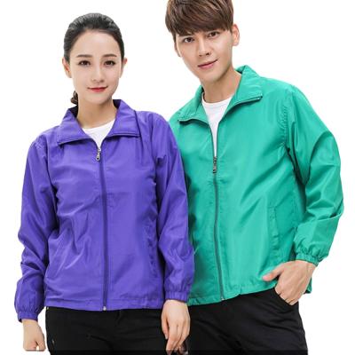 China Custom made breathable polyester windproof fashinal unisex anoraks jackets with brand logo accept mixed colors with mixed size for sale