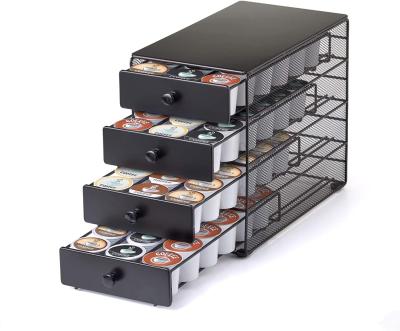 China Home Coffee Pod Drawer Black Compatible With K-Cups, 72 Pod Pack Capacity Holder for sale