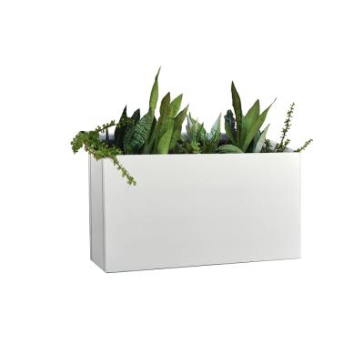 China Custom size welcome! Imitation Ceramic Pot Color Plant Box Flat Pack Concrete Outdoor Planter for sale