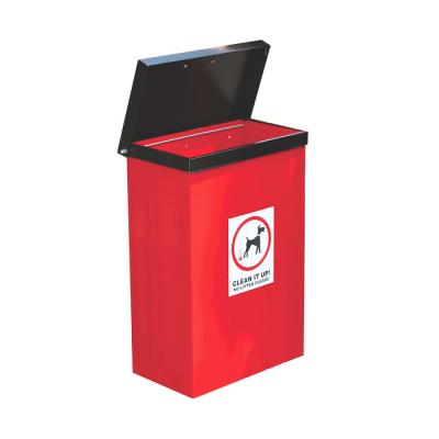 China Viable Steel Dog Waste Bin Pet Poop Pet Waste Disposal Trash Bin For Outdoor for sale