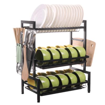 China Steel Organizer Stocked Dish Storage Rack 3-Tier Spice Rack Buffet for sale