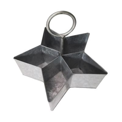 China Antique Metal Star Shape Utensil Holder Silverware Holder Flatware Storage Caddy for sale