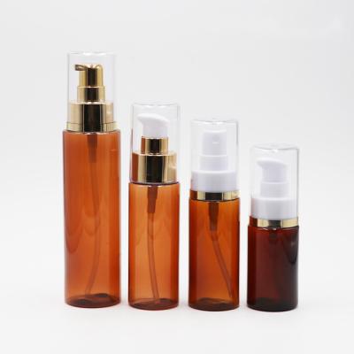 China Personal Care 100ml Cosmetic Skin Care Serum PETG Dispenser Pump Bottle For Liquid And Lotion Cream for sale