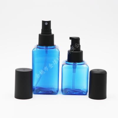 China Wholesale custom petg plastic packaging personal care plastic packaging hand wash liquid shampoo square bottle lotion pump bottle for sale