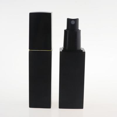 China BEAUTY PACKAGING Ningbo 30ml 50lml Black Plastic Square Spray Bottle Cosmetic Bottle Packaging for sale