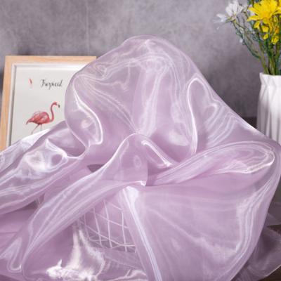 China Luster Water Sustainable Light Chat Soft Silky Organza Fabric for sale