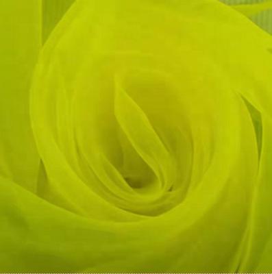 China Best Price Different Colors Breathable Wedding Decor Sheer Organza Curtain Fabric for sale