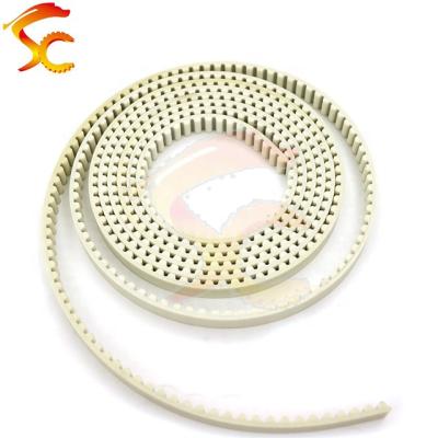 China Engraving Machine Accessories 04-009#1meters 8M-30MM White Polyurethane With Steel Core Width 30mm 8M Open Belt PU Belt 8M Belt for sale