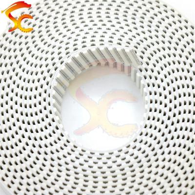 China Engraving Machine Accessories 04-160#1meters T5-20MM White Polyurethane With Steel Core Width 20mm Belt Width 20mm Open Belt PU T5 Belt for sale