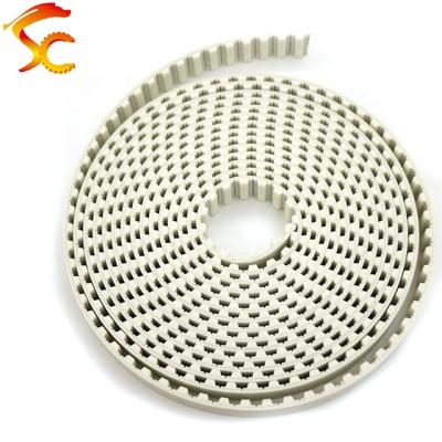 China Engraving Machine Accessories 1meters T10-19MM White Polyurethane With Steel Core Width 19mm Open Belt PU T10 Belt T10 Belt for sale