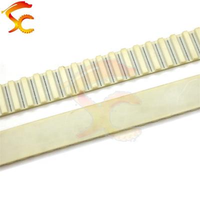 China Engraving Machine Accessories 04-144#50meters T10-25MM White Polyurethane With Steel Core Width 25mm Belt Width 25mm Open Belt PU T10 Belt for sale