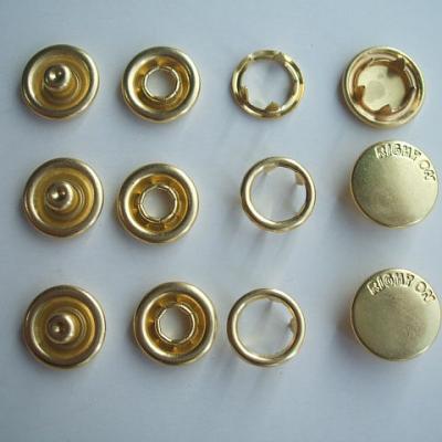 China Oeko-Tex Nickel Free 100 Customized Brass Fork Ring Snap Button For Clothes for sale