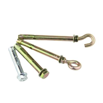 China Stainless Steel Sleeve Anchor Fasteners With Eye Bolt , Yellow Zinc Concrete Eye Bolt for sale