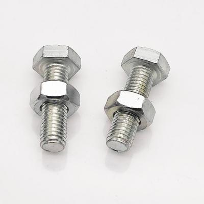 China Detachable Carbon Steel Hexagonal Fastening Bolts & Nuts With Nuts Precast Bolt DIN Carbon Steel Zinc White Zink Plated 1 Ton NC; HEB M6-M24 for sale