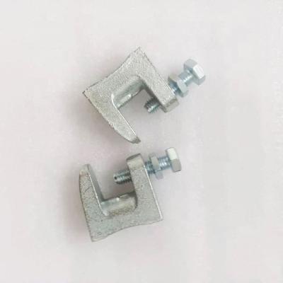 China Tie Beam Clamps with DIN 933 Hex Bolt Tie Head Beam Clamps Malleable Casting Clamps for sale