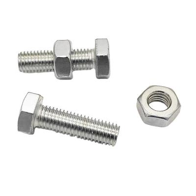 China Low Price Customized Carbon Steel White / Yellow Galvanized Hex Bolt And Nut DIN 8.8 for sale