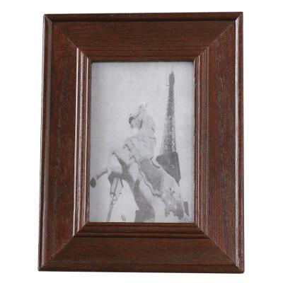 China Wholesale Classic Home Office Decor Retro Souvenir Wooden Picture Frame Wall Craft Frames For Pictures for sale