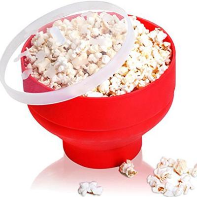 China USSE Household Original New Arrival Healthy Microwave Silicone Folding Popcorn Popper With Lid for sale