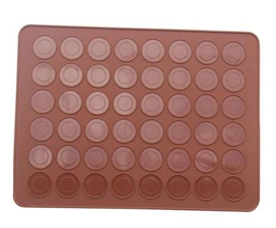 China Custom Non-Stick Wholesale Private Label Silicone 48-Capacity Macarons Mat Sustainable For Baking for sale