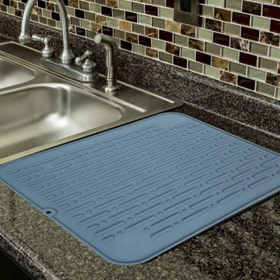 China Sustainable Kitchen Countertops Silicone Sink Drying Mat for sale