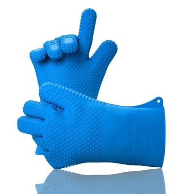 China Other Heat Resistant Silicone Oven Glove, BBQ Grill Silicone Extra Large Cuff Waterproof Gloves for sale