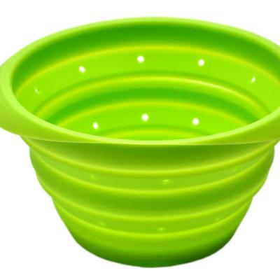 China Viable Silicone Fruit Basket Collapsible Silicone Food Steamer for sale