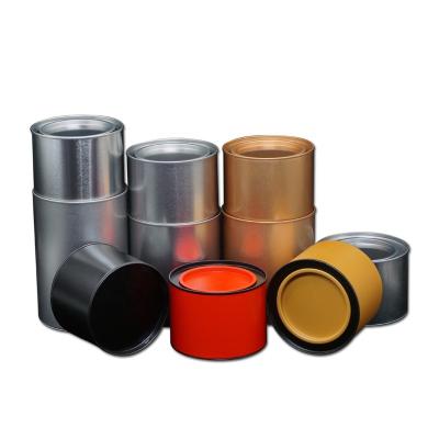 China Factory direct tinplate round tin box round food factory stain tea container Tin Gift Box Packaging Metal cans for sale