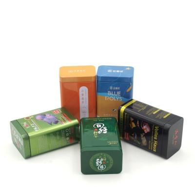 China Custom Food Factory Tea Tin Box Tinplate Cans Fish Feed Metal Packaging Tin Boxes Square Tin Mental Boxes for sale