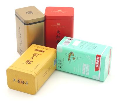 China Custom Food Factory Tea Biscuit Cookies Tin Box Mental Tin Boxes Metal Packaging Tin Boxes Square Tin Boxes for sale