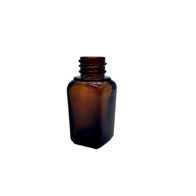 China Personal Care 15ml Essential Oil Bottle Amber Square Glass Essential Oil Container for sale