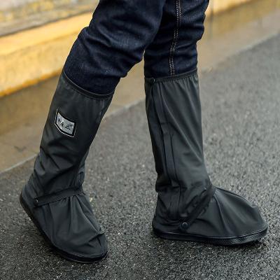 China Outdoor Waterproof Shoe Cover Thick Bottom Black And White Big Rainproof Rain Cover Cushioning Shoe Mounts for sale