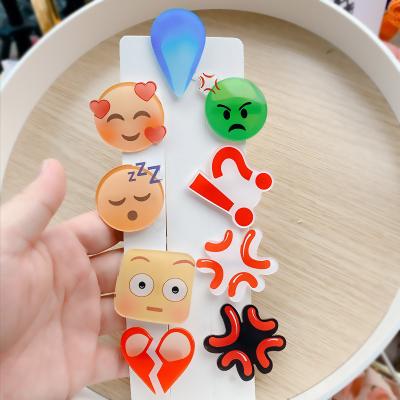 China Large Water Drop Hair Clip Female Speechless Sexy Sweaty Cold Sweaty Side Clip Soy Emojis Pack Hairpin Funny Creative Hair for sale