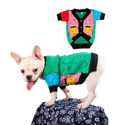 China Luxury Pet Clothing Designer Brand Pet Clothes Stocked Cotton Dog Clothes Jackets Coat for sale