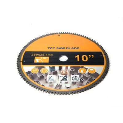 China Sharp 10 Inch 250 Mm 120 Teeth High Quality Popular Industrial CTT Saw Blade For Cut Aluminum for sale