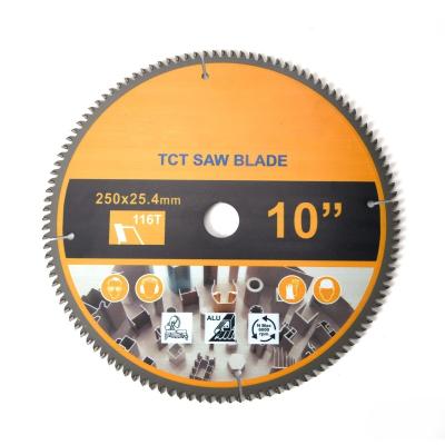 China Sharp 10In 250x25.4mm 120 Tooth CTT Circular Saw Blade For Cut Aluminum Saw Blade 25.4mm In Shaft for sale