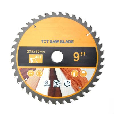 China Sharp 9 Inches 25.4mm 60T Tungsten Carbide Wood Cutting Tip Circular Saw Blades For Miter Saws for sale