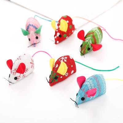 China Stocked Color Toy Mouse With Nip Pet Toy Christmas Pet Products for sale