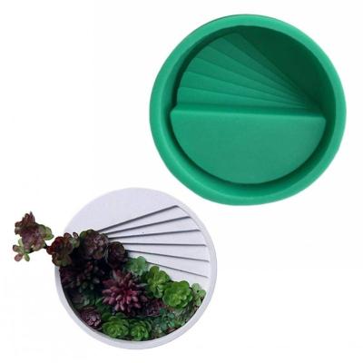 China Eco-friendly high quality small succulent mold silicone planter round square shape molds for flower pot for sale