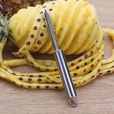 China Sustainable Portable Non-Slip Stainless Steel Pineapple Peeler Fork Easy Cleaning Fruit Tools Kitchen Tools for sale