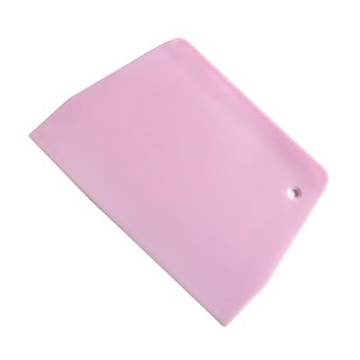 China Food Grade Viable Baking Trapezoidal Plastic Scraper Tool Scraper Cream Cake Cutter Chocolate Noodle Knife Small for sale