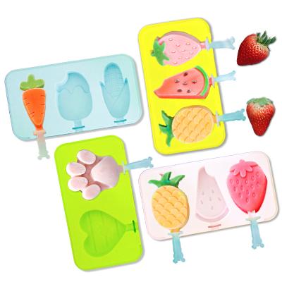 China Sustainable Silica Gel Ice Popsicle Mold Self Made Diy Ice Mold for sale