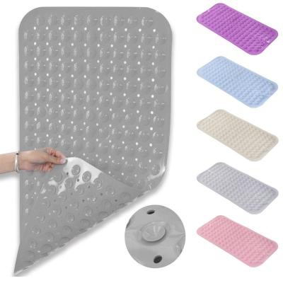 China Best Selling PVC Shower Mats Bathroom Shower Anti Slip Mat Bath Tub Stocked Rubber Non Slip Mat for sale